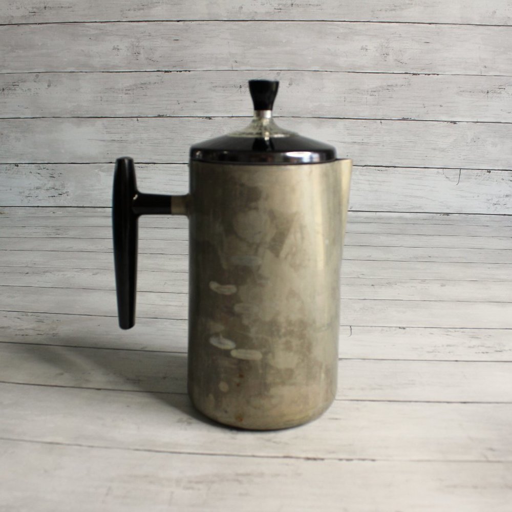 Wear Ever Vintage Stovetop Coffee Pot 6 Cup Aluminum Percolator Maker